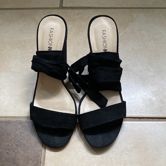 Wrap up black heels - Picture 4 of 8